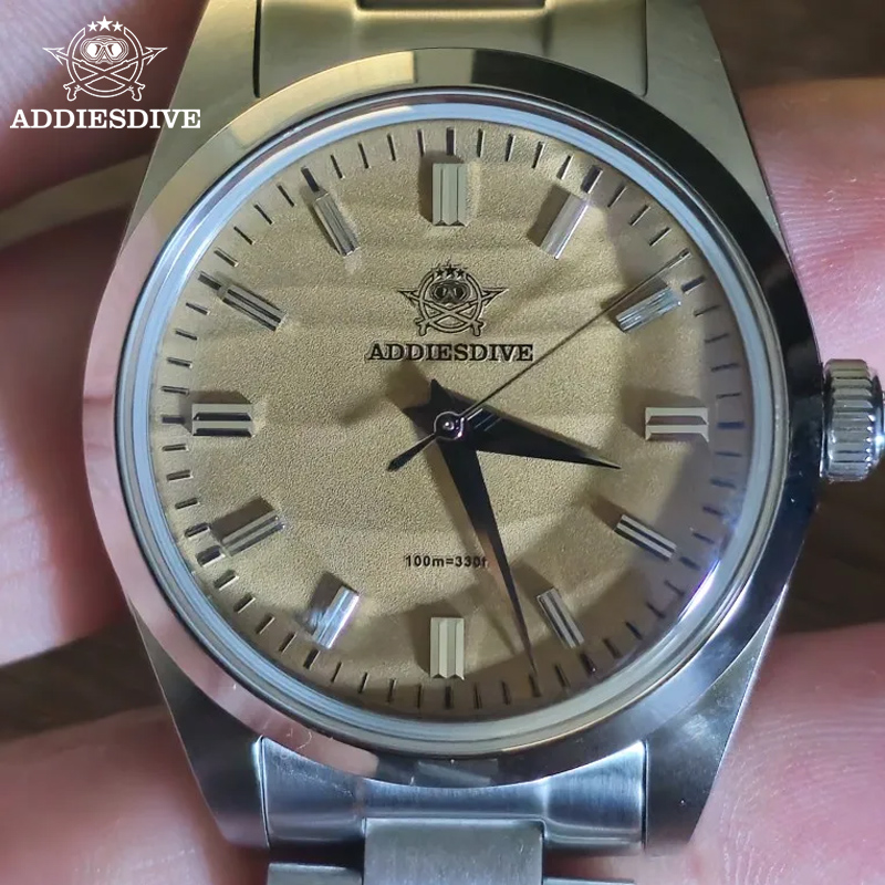 Smartwatch Luxury Watches For Men - ADDIESDIVE Sand Dial Men Watch Domed