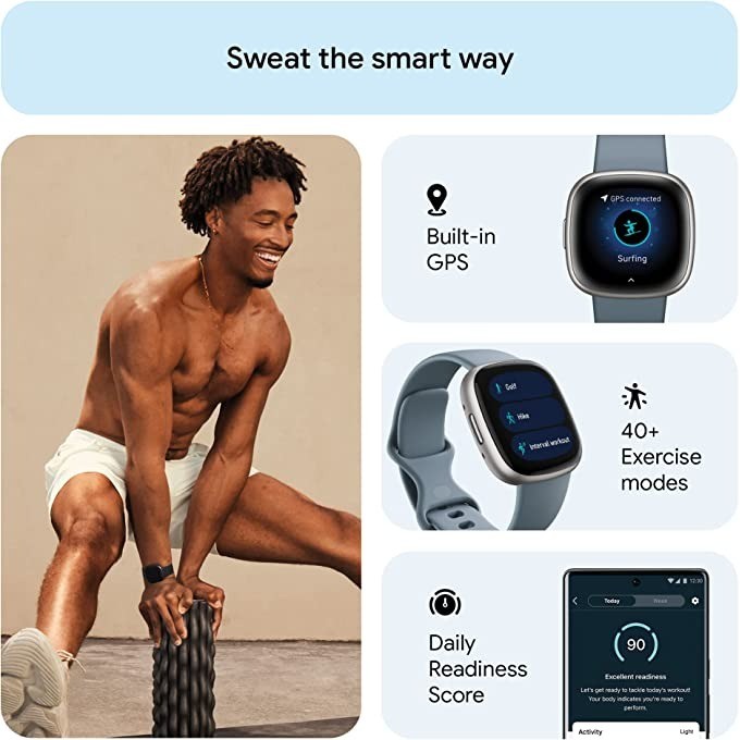 Fitbit Versa 4 Smart Watch Bui - Heart Rate Gps Watch 评论和价格