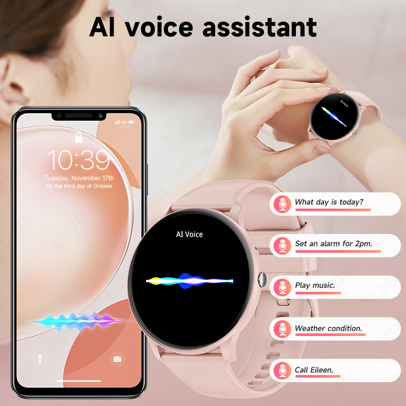 LIGE Smart Watch Women Men Blu - Smartwatch Ladies Watches For Women 评论和价格