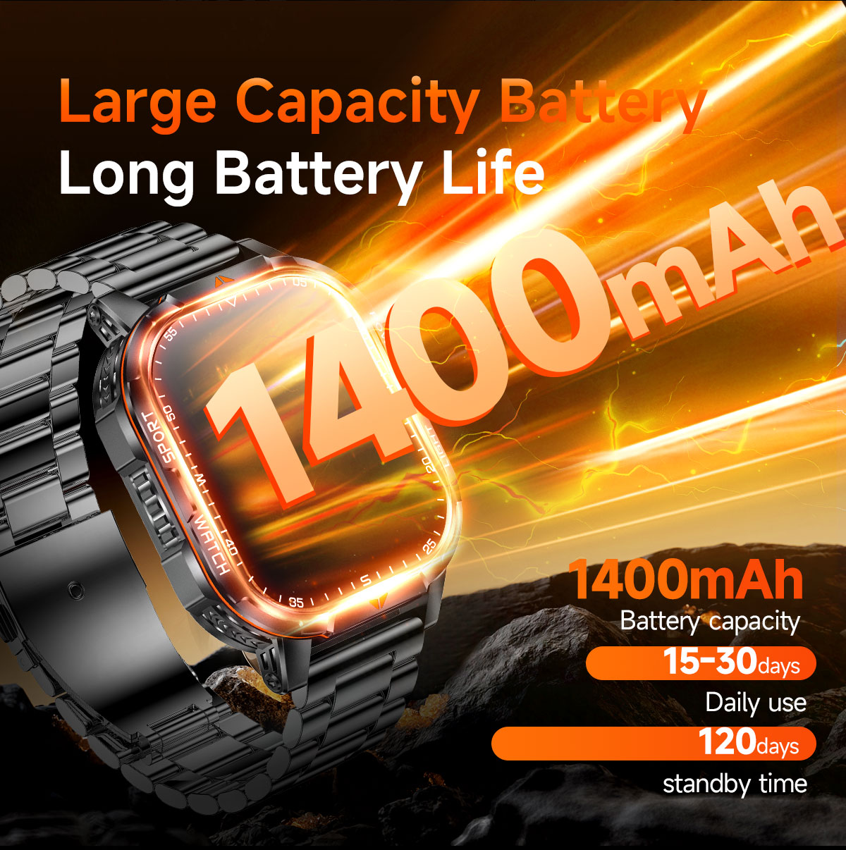2026 New 1400mAh Super Large B - Heart Rate Gps Watch 评论和价格