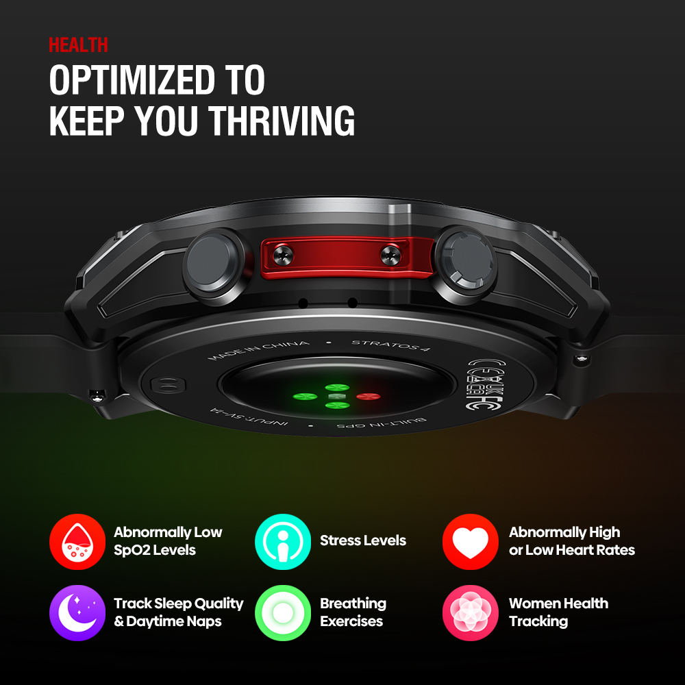 NEW Zeblaze Stratos 4 GPS Smar - Heart Rate Gps Watch 评论和价格