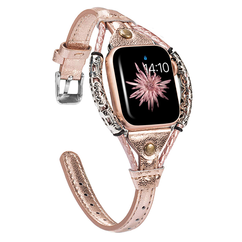 Genuine Leather Strap for Appl - Smartwatch Luxury Watches For Women 评论和价格
