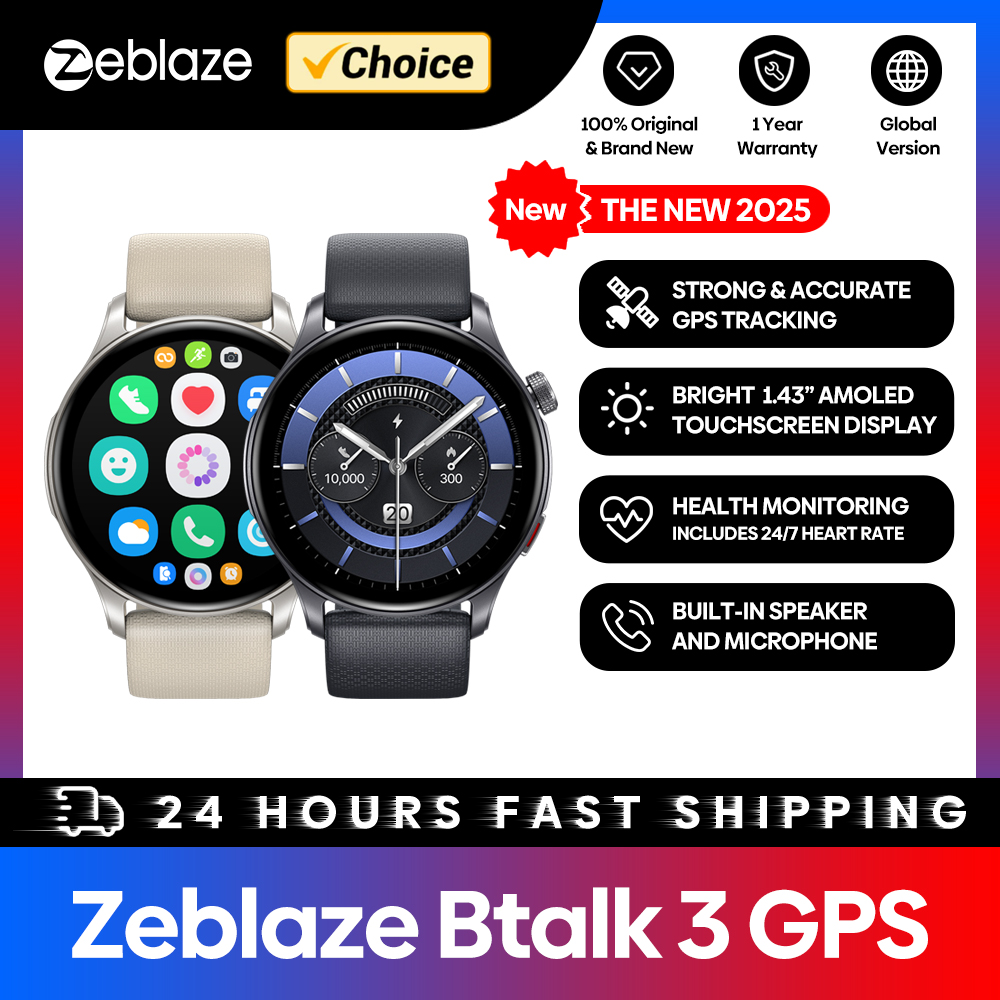 New Zeblaze Btalk 3 GPS Smartw - Heart Rate Gps Watch 评论和价格
