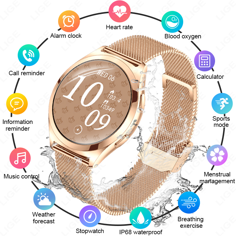 LIGE Luxury Smart Watch For Wo - Smartwatch Luxury Watches For Women 评论和价格