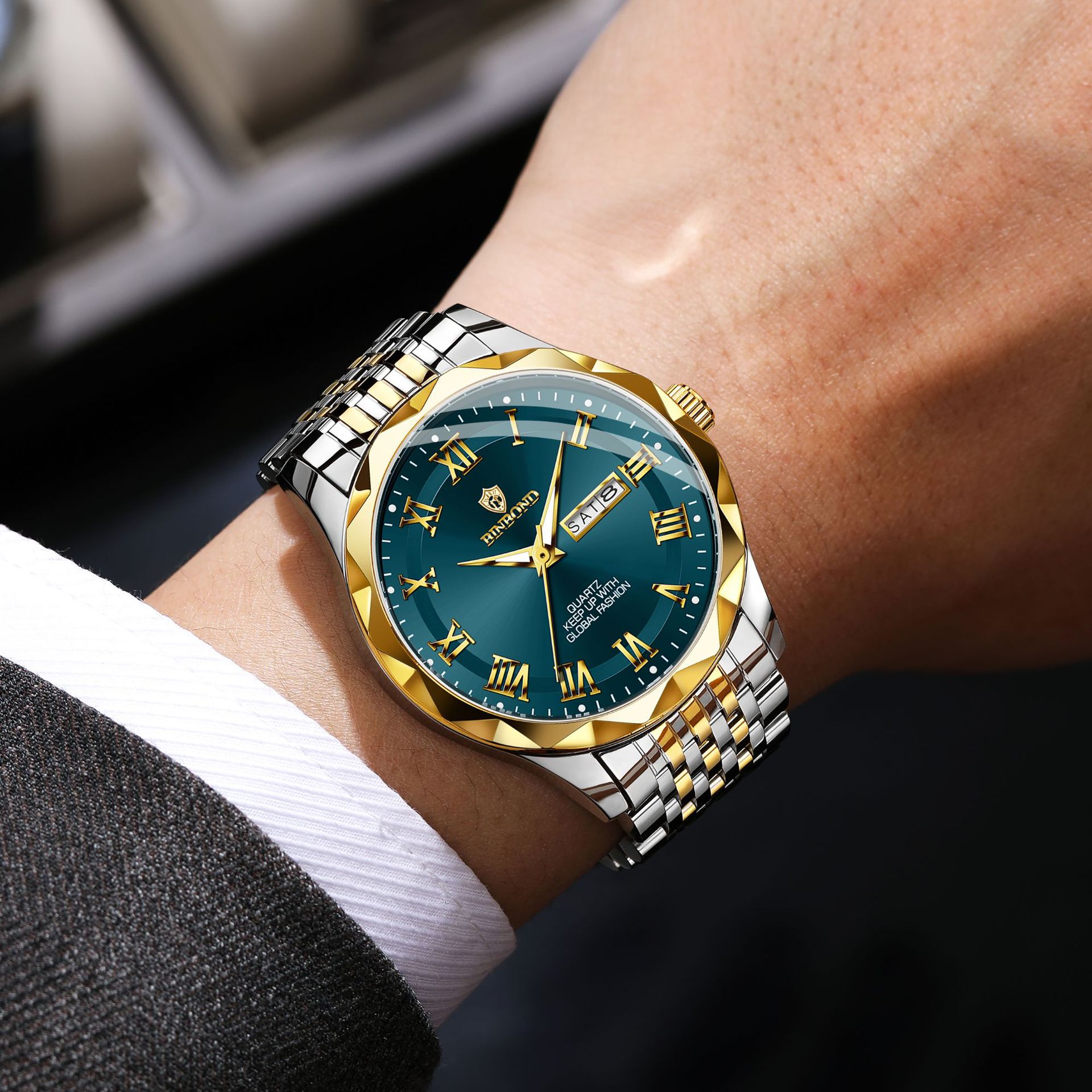 BINBOND Luxury Quartz Wristwat - Smartwatch Luxury Watches For Men 评论和价格