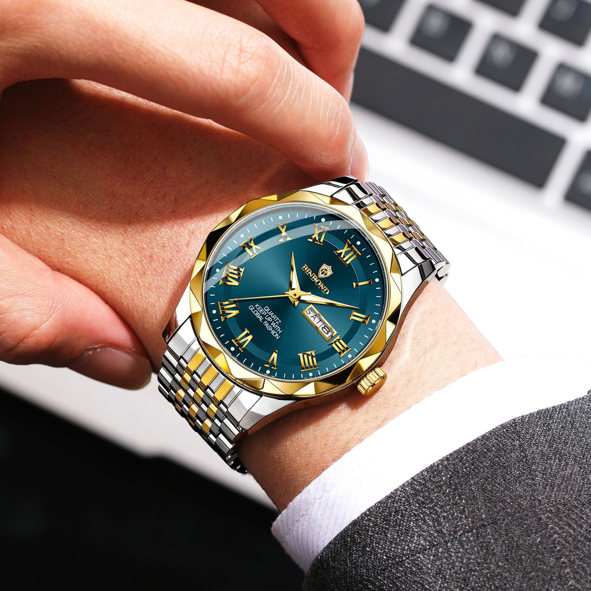 BINBOND Luxury Quartz Wristwat - Smartwatch Luxury Watches For Men 评论和价格